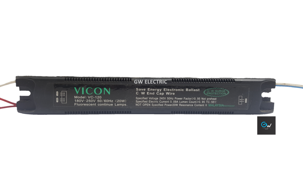 Vicon 20W AC CHOKE Electronic Ballast C/W End Cap Wire ...