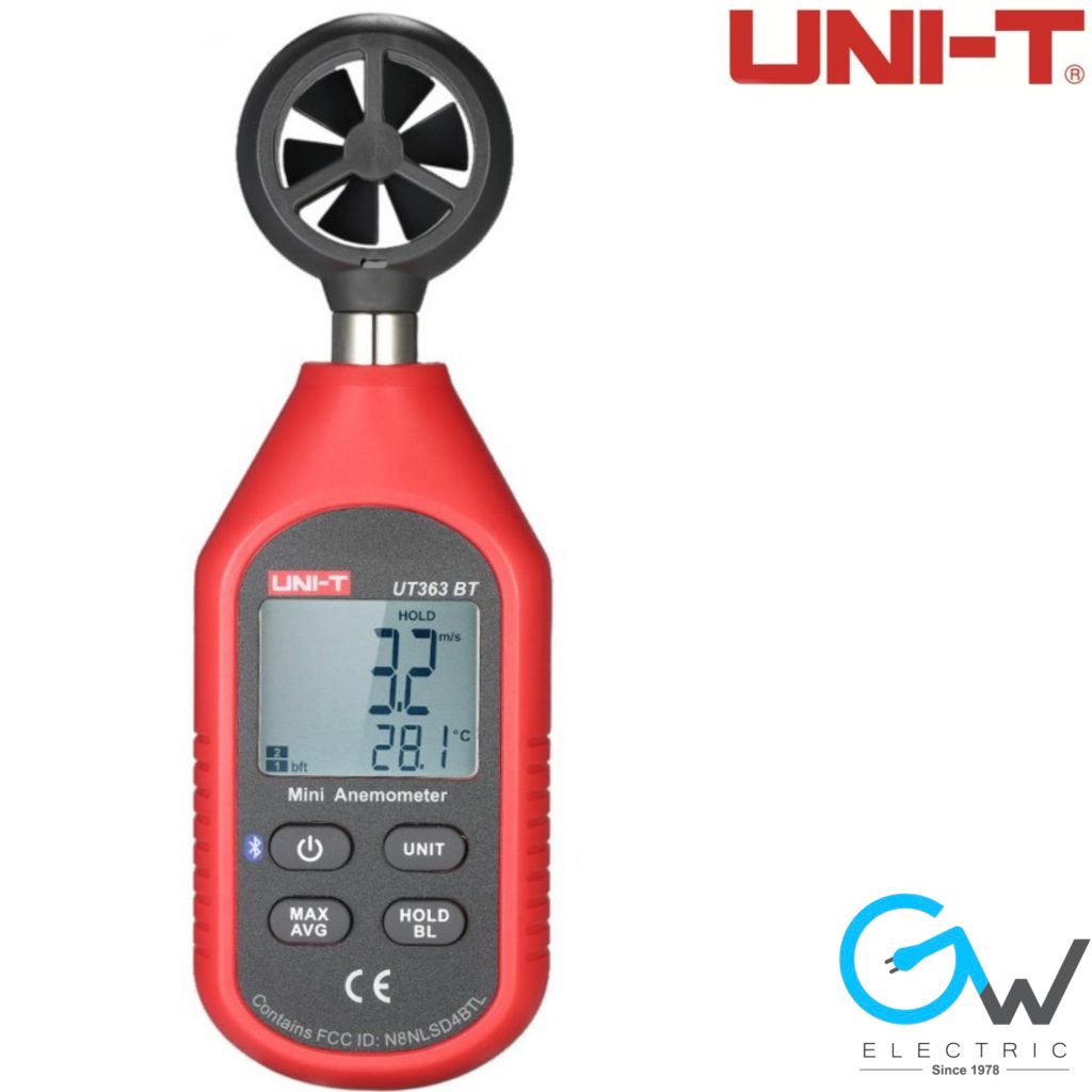 UNI-T UT363 / UT363BT (Bluetooth) Mini Digital Anemometer – GW ELECTRIC ...